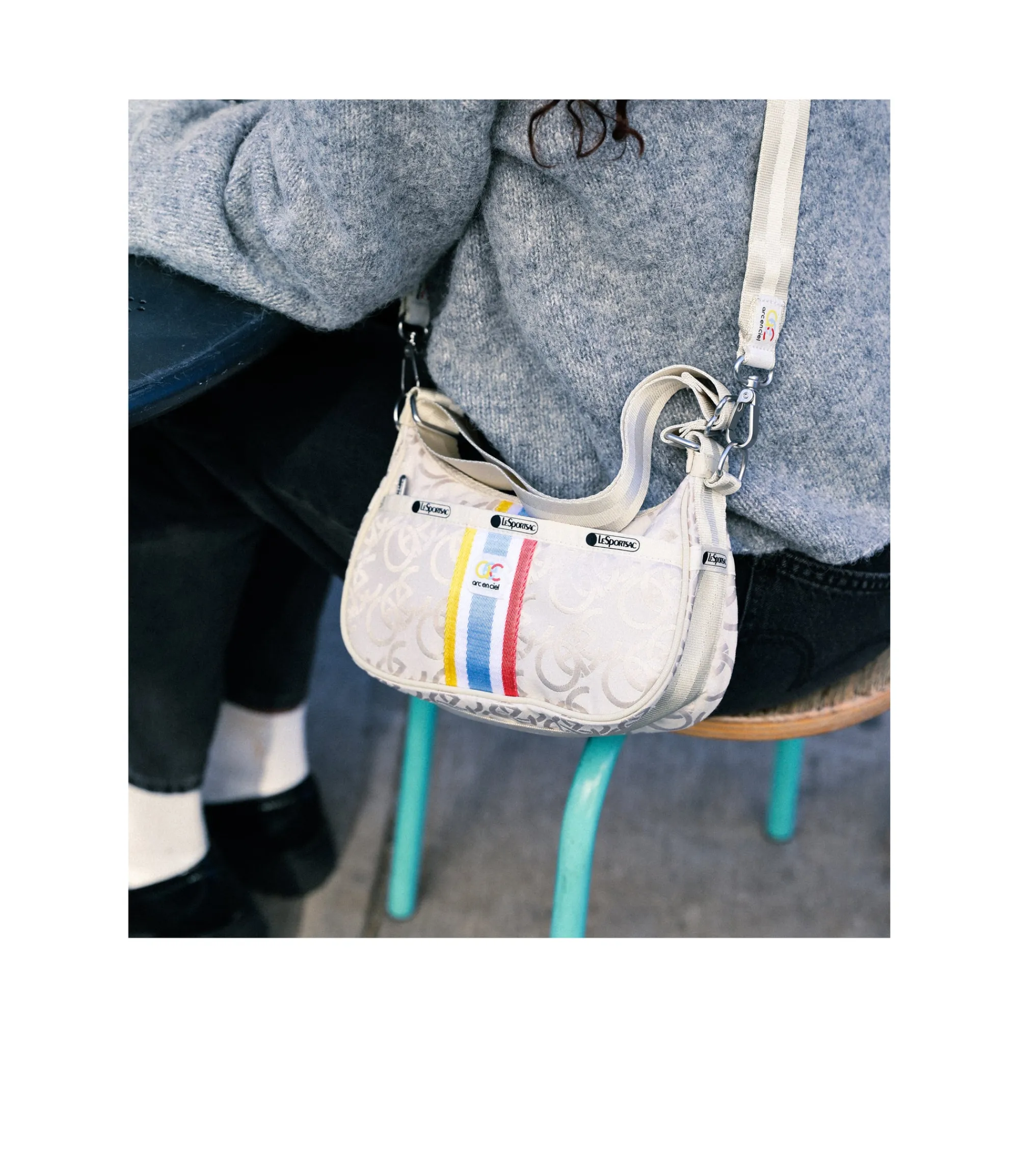 Aec Striped Shoulder Bag-LeSportsac New